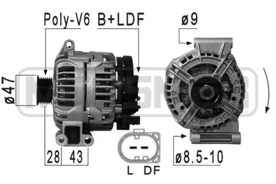 ERA 210887A Alternatör Bmw 7523897 12317523897 8EL738211391 986047220 4855 8EL012428411 LRA02940 CAL10251 89213070 455516100210
