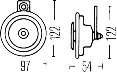 HELLA 3AL 002 952-841 Korna, Vw/Traktör-Is Makinesi, 115 Db, 12v, 72w 3AL002952841