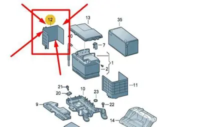 VW 1K0915336 Aku Yan Plastigi Caddy A3 04>08 1K0915336
