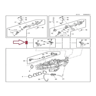 ASPART 5IMA1020 Emme Manifold Gövdesi Opel Astra J 1.4 Net 55573168 55573170 55577314 850098