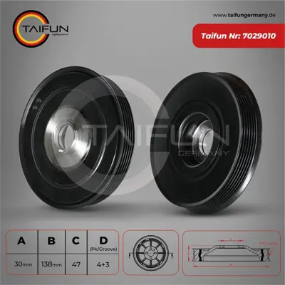 İthal 7029010 Krank Kasnagi Passat Superb 1,9   2,0tdi Avb Avf 03>08 3G105243B 30926876 FI15240 AST9070 864329005 PSD1054ND 311875 TVD1018A 658081 PL8429