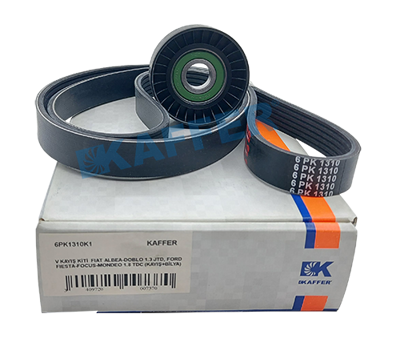 KAFFER 6PK1310K1 V Kayiş Kiti  Fiat Albea-Doblo 1.3 Jtd, Ford Fiesta-Focus-Mondeo 1.8 Tdc (Kayiş+bilya) 6PK1310KT1 K016PK1310 VKMA32081