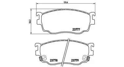 MAGNETI MARELLI 363700449026 Brembo Balata B50 On 1U1G3328Z G1YC3328ZB 2377701 GJYB3328ZC G1YN3323Z 50305 G1YC3328ZC ADM54276 GJYA3328Z AN680WK