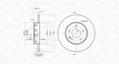 MAGNETI MARELLI 360406031901 Brembo Disk Classe C W202 On BAR12128 202421021264 157522 355102951 24011201281 631000 D631000 BD3180 52108 8133