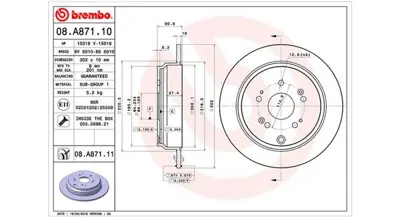 MAGNETI MARELLI 360406114300 Brembo Disk Cr-V Iii Arka 42510SWWG01 FR0750 RN1618DSET DP444 6104444 42510T1GG00 24011003291 202642 8A87111 6073743