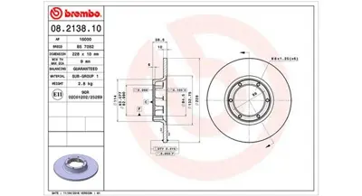 MAGNETI MARELLI 360406041800 Brembo Disk 10 On 10230001202 561043JC 8DD355100031 561043BC MDC79 603300 4701070 DDF0161 986478103 BS0330C