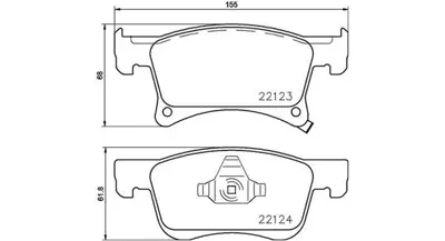 MAGNETI MARELLI 363700459083 Brembo Balata Adam M13 On 1605281 35082 PD3752 39122150 573657J PAD2056 JQ101443 BP2763 BBP2537 GDB2091