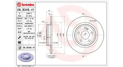 MAGNETI MARELLI 360406114101 Brembo Disk Clacoupe C117 Arka 2464210112 6152210 2033112 A2464210112 24012802761 8DD355119591 9B3444X V1014 M2083V BDR264420