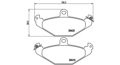 MAGNETI MARELLI 363700459026 Brembo Balata 2 Eleven Arka 93191371 37327S 8DB355019401 5P890 BBP2234 181379 2041003 9199059 MDB1891 A117J0085S