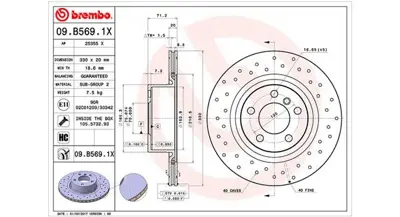 MAGNETI MARELLI 360406130002 Brembo Disk X3 F25 Arka 34206790362 BV8965 DDF2038C1 3115105 45762HPS V2080093 3155230029PD 78BD22162 DP0127 61000127