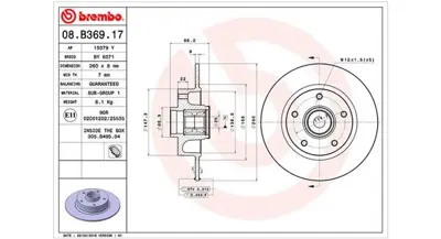MAGNETI MARELLI 360406119000 Brembo Disk Fluence L3_ Arka 432001539R 713531140 ADR164304 702983BS4 24010801162 8B36927 432008191R 1609248680 BD1431 RT023P