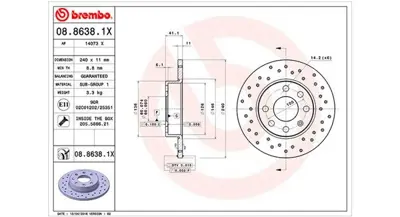 MAGNETI MARELLI 360406039202 Brembo Disk Corsa C X01 569020 DDF11291 O1001P 17352OE 430149320 98200111301 DF949 6042253 24011301611 YH1485