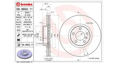 MAGNETI MARELLI 360406068600 Brembo Disk X5 E70 On 34116771986 60000141 DI956592 197178 201587 1815311587 6133510 24013001991 231326C DF1338
