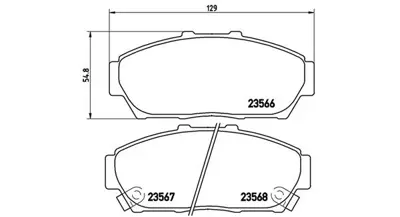 MAGNETI MARELLI 363700428048 Brembo Balata Integra  On 45022ST7415 46402 45022ST7406 C1N024 986AB2279 BP1202 45022ST7010 AY040HN013 DB1292 AN419WK