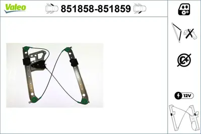 Valeo 851858 Cam Mekanızması On Sol (Motorsuz) S-Class W220 98>05 2160169 2160171 2207200346 2207200446 2207202546 2218201742 A2207200346 A2207200446 A2207202546