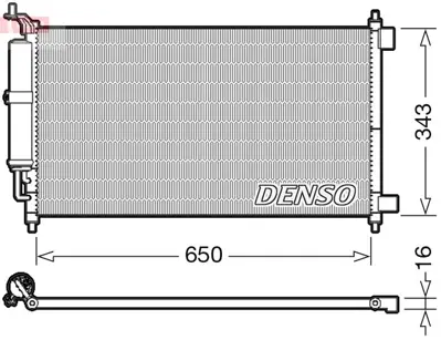 DENSO DCN46007 Condenser 92100AX800 921101U600 92110AX000 92100ED000 92100BH40A 92110EW80A 92100BA60A 92100AX80B 35583 92100EL00A