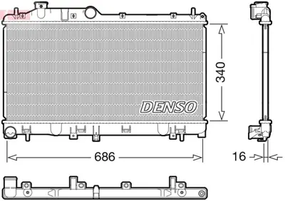 DENSO DRM36025 Engine Cooling 350038N 45119FG030 51002072 R14491 PL092190 26M05 KSUA2072 R14197 67717 60512072