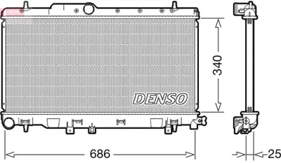DENSO DRM36019 Engine Cooling SU2050 45111FE000 45111FE101 X4511FE102 51002050 45119FE000 SUA2050 67708 45111FE100 64116