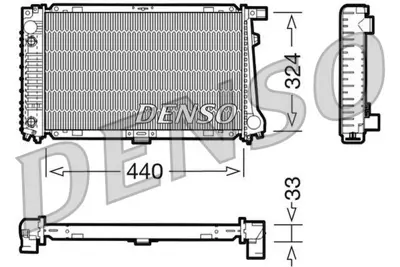 DENSO DRM05033 Engine Cooling 17111712824 2769355 1023059 DRM05033 18536 2112584 60796 60062087 R11274 V03940005CS265