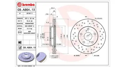 MAGNETI MARELLI 360406144002 Brembo Disk Auris _E15_ On 4351212670 J3302161 6106131 FBD1900 DF4810 92163800 B130291 DDF17891 V7080022 6112210