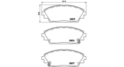 MAGNETI MARELLI 363700449050 Brembo Balata 3 Bm,Bn On PN25005S B4Y03328ZB JCP8121 BPMZ1011 8DB355029311 355034881 B4Y03328ZA 606667 2156902 PF5615