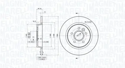 MAGNETI MARELLI 360406059601 Brembo Disk C-Max Dm2 Arka 1223566 SDK6741 355119502 355111391 ME7M5J2A315BA NBD1298 986479253 31341646 8DD355111391 3M512A315EA