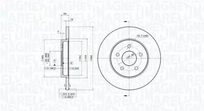 MAGNETI MARELLI 360406057901 Brembo Disk Mondeo Iii B5y 1323102 190816 8973410 312551 4143445 B130154 1376138 19827 ADJ134357 562193B