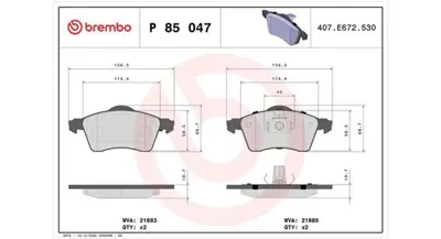 MAGNETI MARELLI 363700485047 Brembo Balata Transporteriv On 61800 7D0698151 1163603510 MDB1814 MDB2104 FVR1518 71719 TAR1163 2202630 3169801517D0