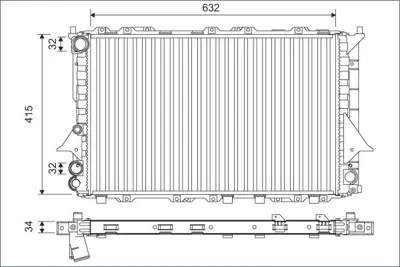 Valeo 701170 Radyatör Audi 100 481100N R10093 4A0121251D 58868 4A0121251N AUDI5228A KAI077 7020027 4A0121251E 730360