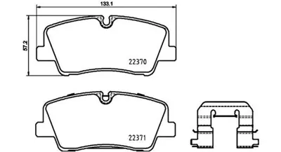 MAGNETI MARELLI 363700430085 Brembo Balata H350  Arka 5830159A10 P30085 2237001 MDB3861 N3610520 BP3058 5830159A00 8DB355025551 601690 121715