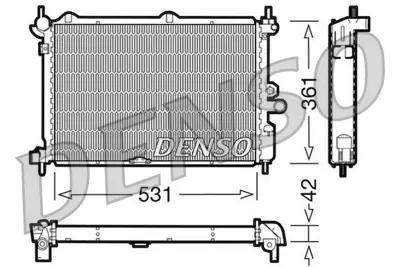 DENSO DRM20014 Radyator Astra F Break 1.7l 1300103 DRM20014 OPEL5239 VX719 90353025 701653 2175810003 QER1244 CR267000S 5050302127