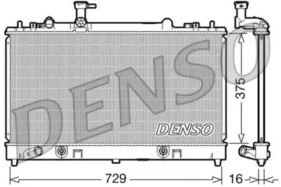 DENSO DRM44024 Engine Cooling DRM44024 L33315200A 103441 KMZ2163 110039N L32815200 2064023 8MK376769681 27002163 312680