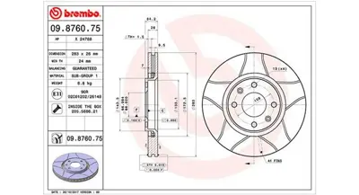 MAGNETI MARELLI 360406018905 Brembo Disk 1007 Km_ 3557911 986479W69 424984 4249J6 987601X MDC1492C 60209964SX 24032601201 6110050 201927