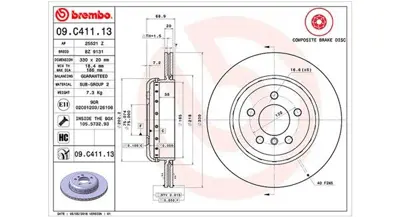 MAGNETI MARELLI 360406131504 Brembo Fren Dıskı Bmw 5 (F10) Arka 34216775287 Df6617s Bg4664c 34216775287