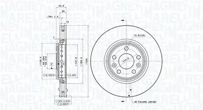 MAGNETI MARELLI 360406112101 Brembo Disk Clio Iv Bh_ 9B3521X 402060003R 92195403 402064155R 360406112101 8660001234 RT4503HPGLT9 17978 986479S94 RT4503HPGLT3