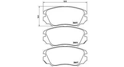 MAGNETI MARELLI 363700459054 Brembo Balata La Crosse  On 13237750 1605236 13312895 P13237753 20963796 P59054N 1605185 95514525 MDB2870 23316342
