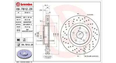 MAGNETI MARELLI 360406097402 Brembo Disk Impreza 2 On 26300FE070 AND6626 BR8232 S01650 J3307012 BR8232C ADS74329 60713C 92194303 ADC0819V
