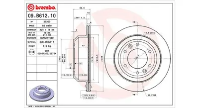 MAGNETI MARELLI 360406125500 Dısk Arka Ad 08> Hı.H1 2.5crdi Kaplamalı -A.G.Z- 584114H300 6139710 DF6350 9B61210 DF7867 18104 986479U29 11181625 92203900 285352320