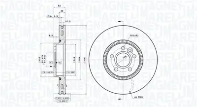 MAGNETI MARELLI 360406077300 Brembo Disk Galaxy Ii Wa6 On 1380046 MFD2L05 ADC1251V 92162300 610371152 6G9N2C375DA DIL05 1434815 1864276 600LL05