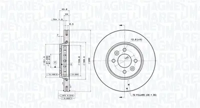 MAGNETI MARELLI 360406145601 Brembo Disk Dokker On 402060540R 151172 YH21596 D2050 6149910 986479R67 BG3430C R1583V 6000033C BS7586