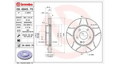 MAGNETI MARELLI 360406006305 Brembo Disk Classe C W202 2104210712 342025200 98200072501 876800 986478624 342059200 562013B 128292E T51110 BG3240