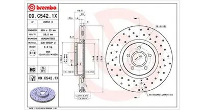 MAGNETI MARELLI 360406148002 Brembo Disk Focus Iii On 1770767 1815204850 562434S 31329122 3M512C375CC 1677434 9M512C375AA 3M512C375CB CV611125GA 31400818