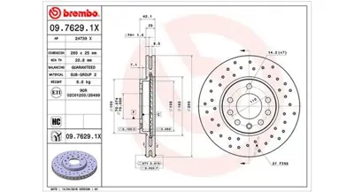 MAGNETI MARELLI 360406038802 Brembo Disk Zafira F75 HPD496 WGR10421 BS4814 BD782 569060 GD1304 16953 430148320 6110013 P330007