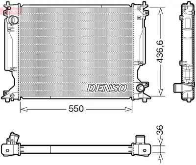 DENSO DRM51014 Engine Cooling 1640026400 TO2717 M0780060 53002717 646904 59219 DRM51014 PL012906 55056JF2 9002306
