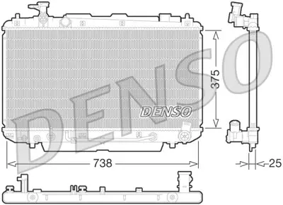 DENSO DRM50065 Engine Cooling 1640028180 1640028190 164002819087 PL011205 DRM50065 64644A 53002307 210104N 34611019 PL011205U02