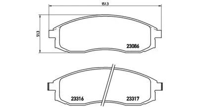 MAGNETI MARELLI 363700454037 Brembo Fren Balatası Mıtsubıshı Brembo Balata L200 K7t,K6t On Mn102617 Gdb3124 Lp1013 MR527550