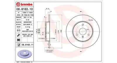 MAGNETI MARELLI 360406033800 Brembo Disk Cabrio 450 On 0004341V001