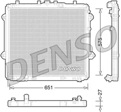 DENSO DRM50060 Engine Cooling 1640031710 1640031731 1640031711 1640031712 16400OP320 R14123 DRM50060 701555 53002616 646825