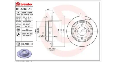 MAGNETI MARELLI 360406080600 Brembo Disk İ30 Fd Arka 584111H100 8A86910 203527 1815203527 1421451 5846 BD0581 6110500 K2017P 584111H300