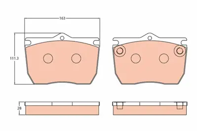 TRW GDB5077 Disk Balata 5004032 2901602 2901628004 12999235VT 12999280VT JCA82420 JCA82400 2901609561 2901605441 FCV898